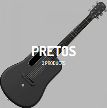 Ir para os instrumentos musicais populares de cor preta. 3 Unidades